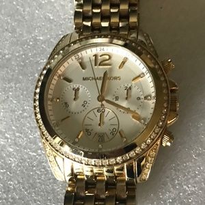 Michael Kors Pressley Chronograph White Dial Gold-tone Women’s Watch MK-5835